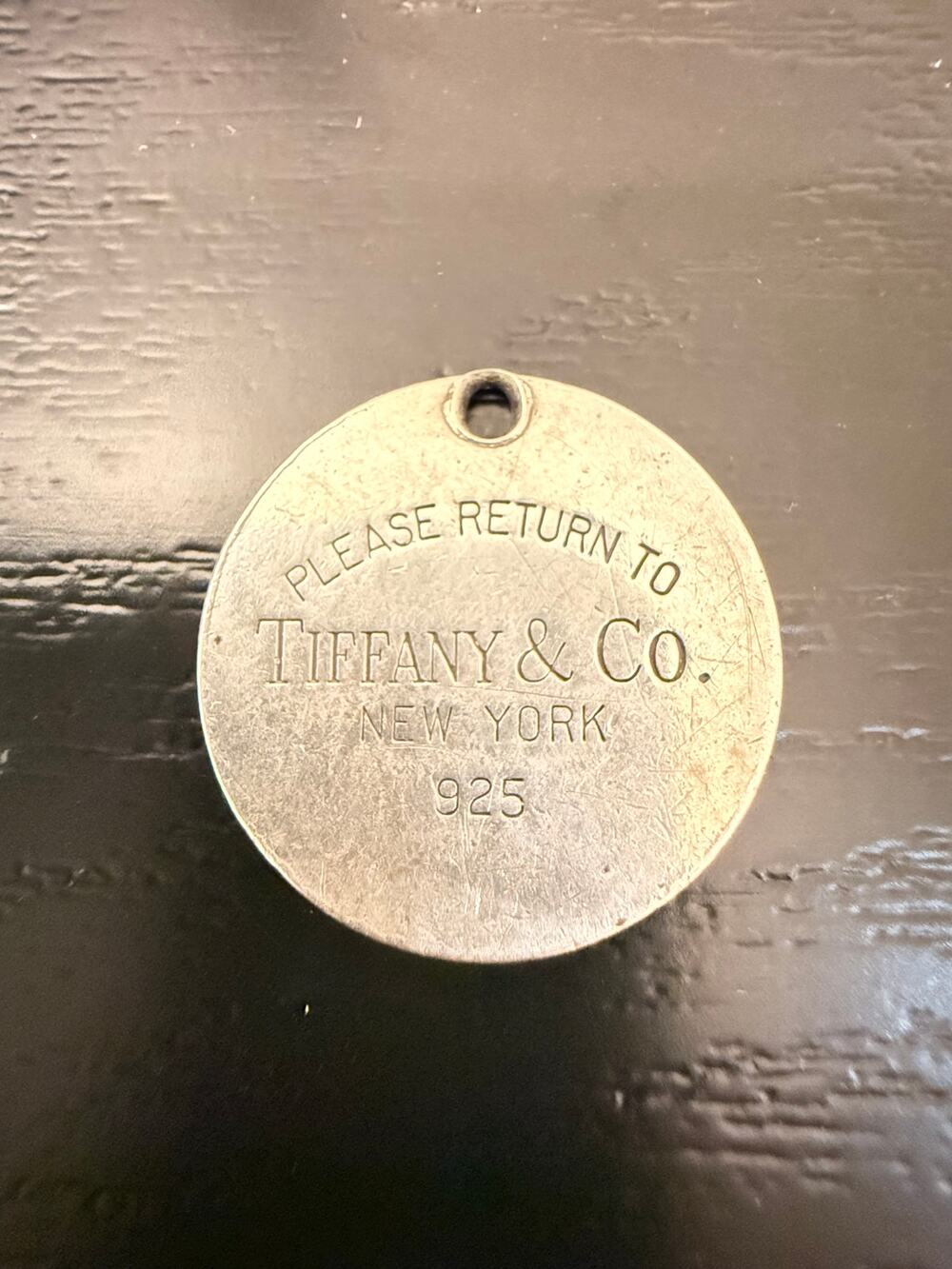 Authentic Tiffany & Co 925 Sterling Silver Tag Charm Pendant 7 grams